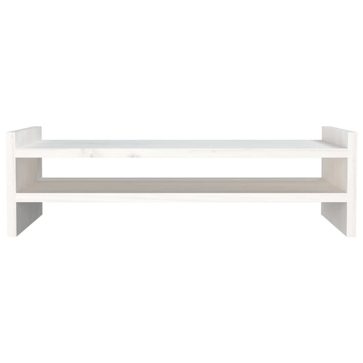 Supporto per monitor bianco 50 x 27 x 15 cm in legno massello di pino 02_0004447