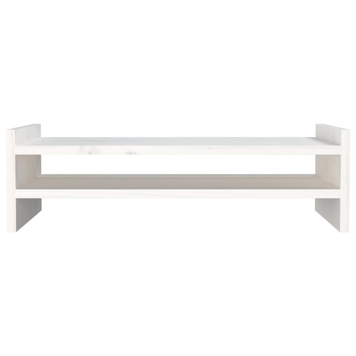 Supporto per monitor bianco 50 x 27 x 15 cm in legno massello di pino 02_0004447