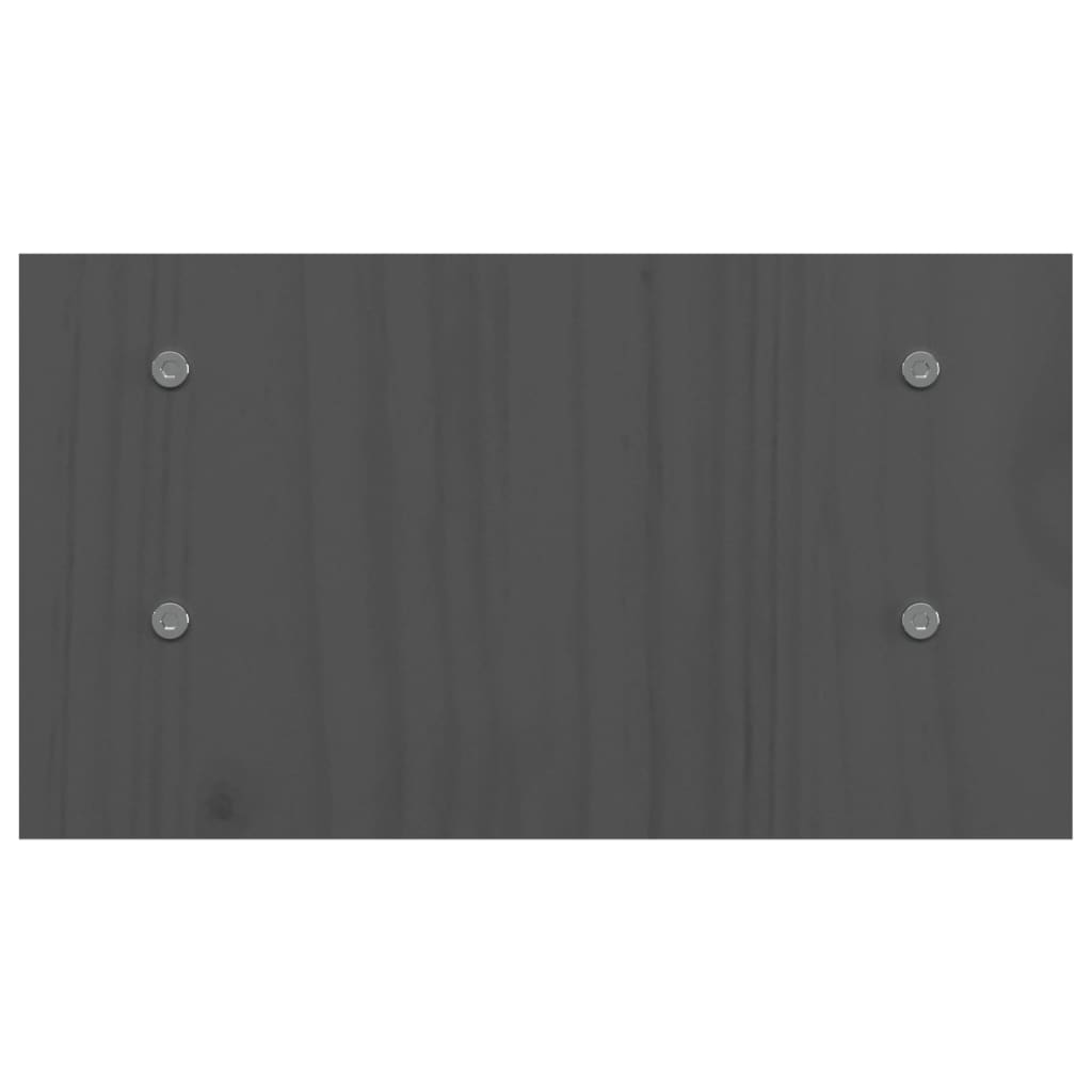 Supporto per Monitor Grigio 50x27x15 cm Legno Massello di Pino 814021
