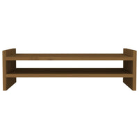 Supporto per monitor marrone miele 50 x 27 x 15 cm in legno di pino massiccio 02_0004451
