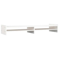 Supporto per Monitor Bianco 100x27x15 cm Legno Massello di Pino cod mxl 73362