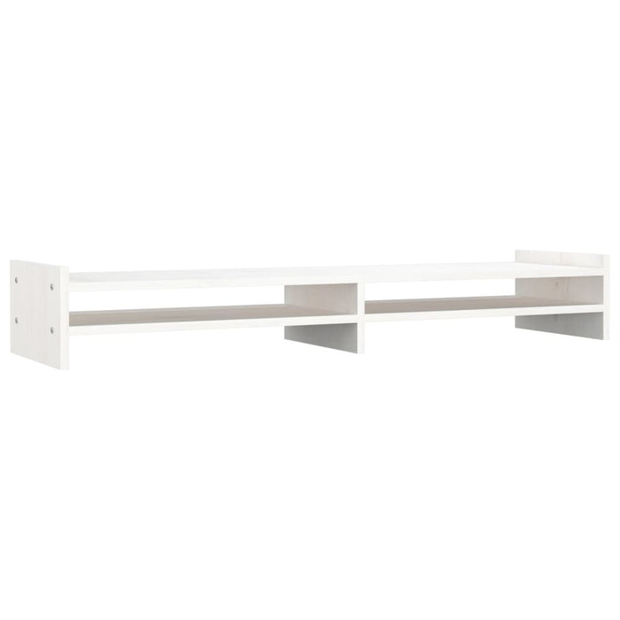 Supporto per monitor 100 x 27 x 15 cm legno massello di pino bianco 02_0004427
