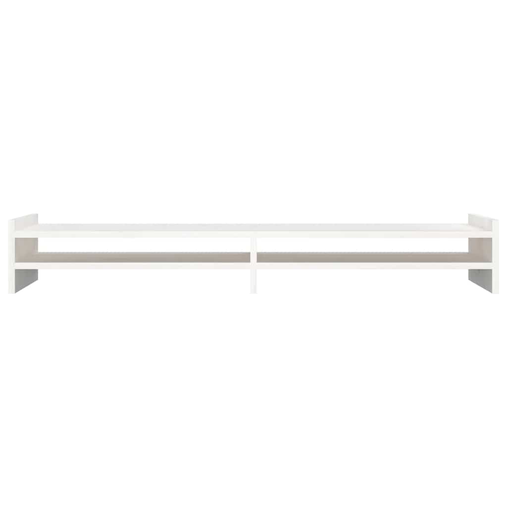 Supporto per Monitor Bianco 100x27x15 cm Legno Massello di Pino cod mxl 73362