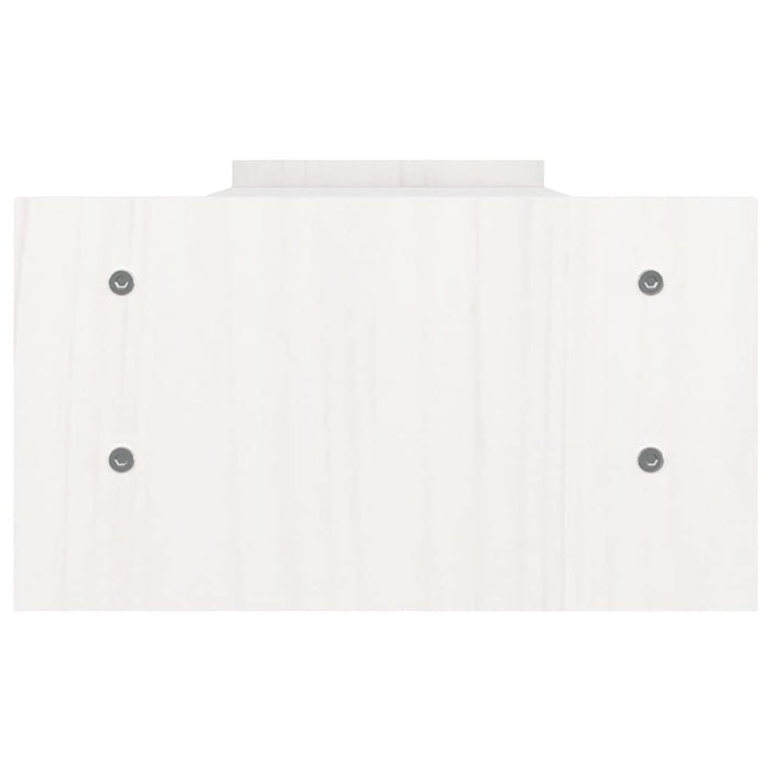 Supporto per Monitor Bianco 100x27x15 cm Legno Massello di Pino cod mxl 73362