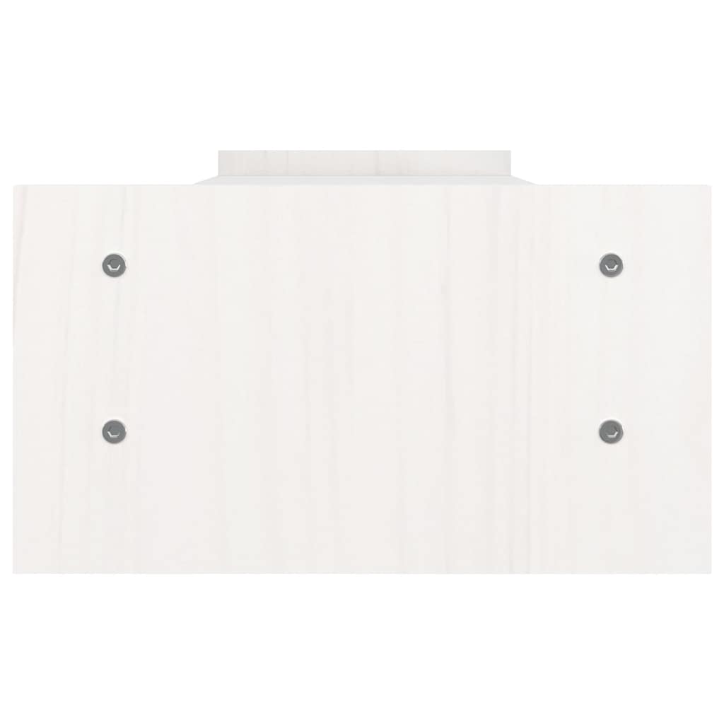 Supporto per Monitor Bianco 100x27x15 cm Legno Massello di Pino 814025