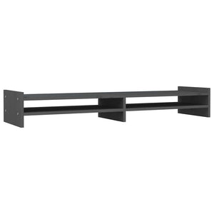 Supporto per monitor tavolo da scrivania 100 x 27 x 15 cm in legno massello di pino grigio 02_0044846