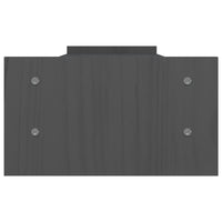 Supporto per Monitor Grigio 100x27x15 cm Legno Massello di Pino 814026