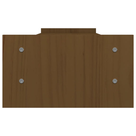 Supporto per monitor 100 x 27 x 15 cm legno massello di pino marrone 02_0004428