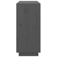 Credenza Grigia 111x34x75 cm in Legno Massello di Pino