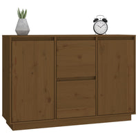 Credenza Marrone ambra 111x34x75 cm in Legno Massello di Pino 814312