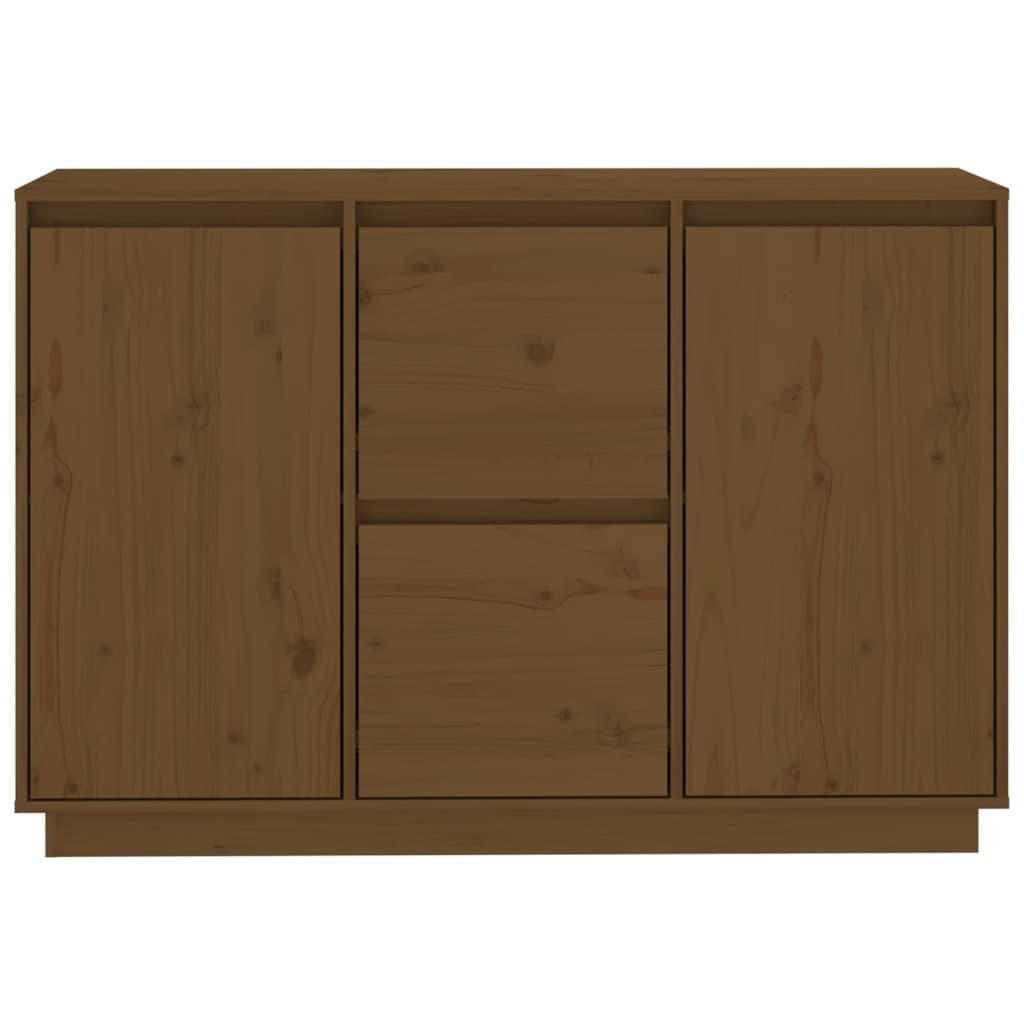 Credenza Marrone Miele 111x34x75 cm in Legno Massello di Pino