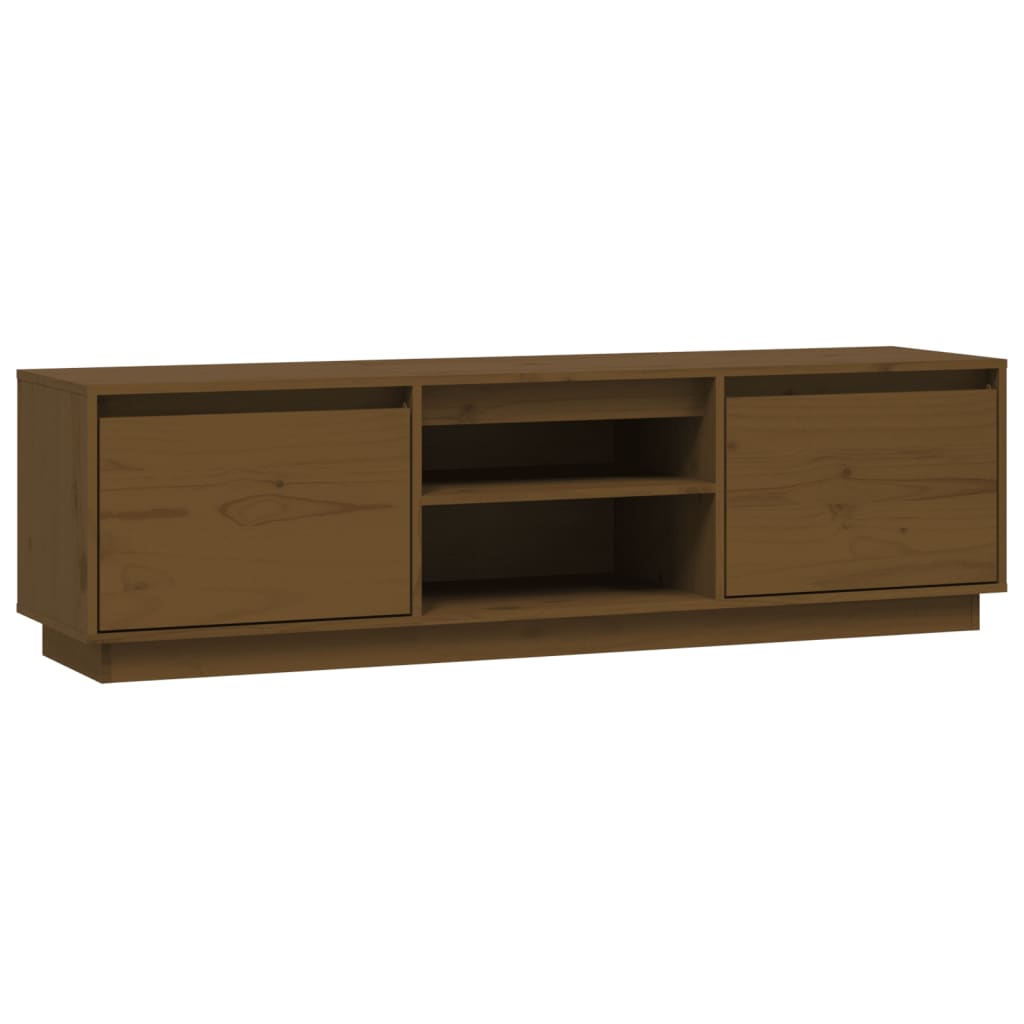 Mobile Porta TV-Mobile per TV-Credenza TV ambra 140x35x40 cm in Legno Massello di Pino