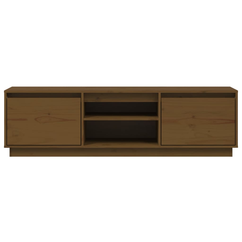Mobile Porta TV-Mobile per TV-Credenza TV ambra 140x35x40 cm in Legno Massello di Pino