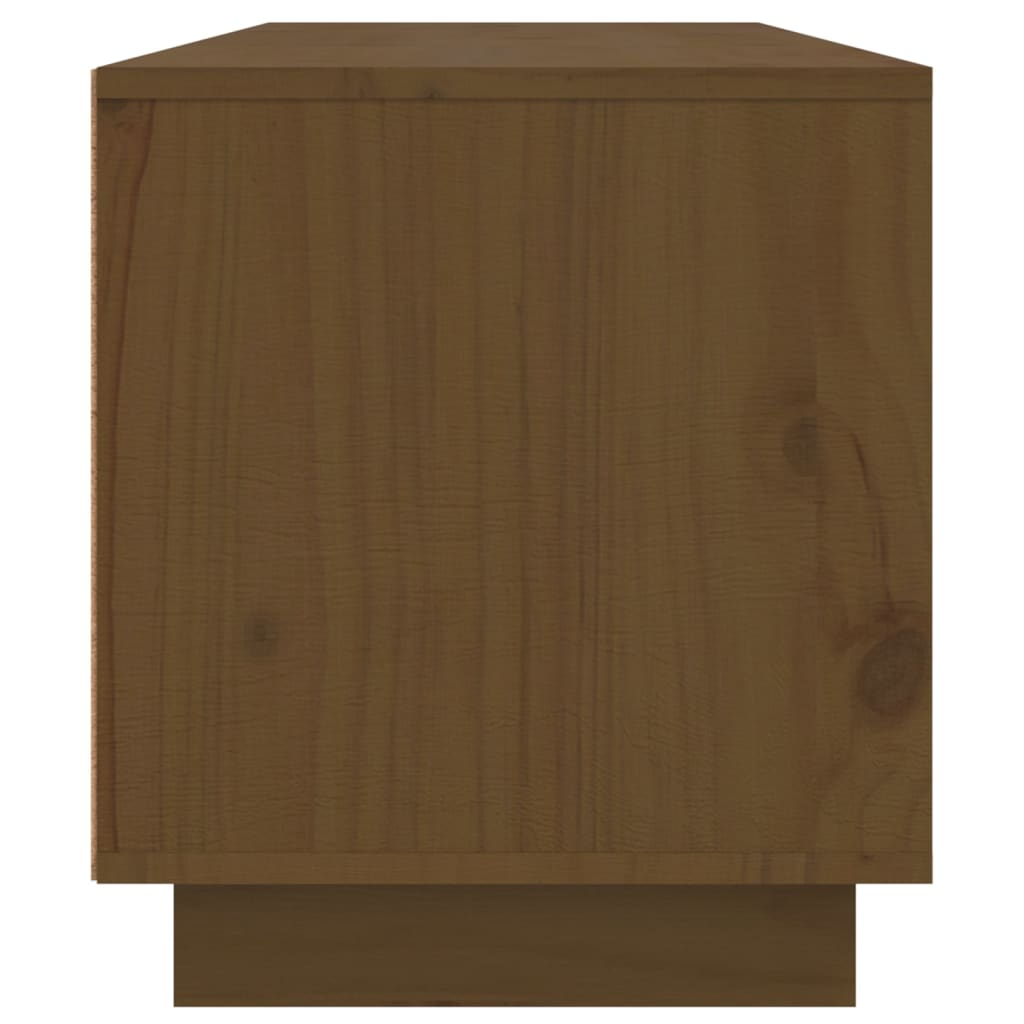 Mobile Porta TV-Mobile per TV-Credenza TV ambra 140x35x40 cm in Legno Massello di Pino