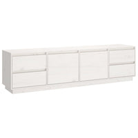 Mobile Porta TV Bianco 176x37x47,5 cm in Legno Massello di Pino 814320