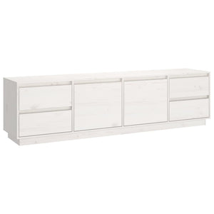 Mobile Porta TV Bianco 176x37x47,5 cm in Legno Massello di Pino 814320