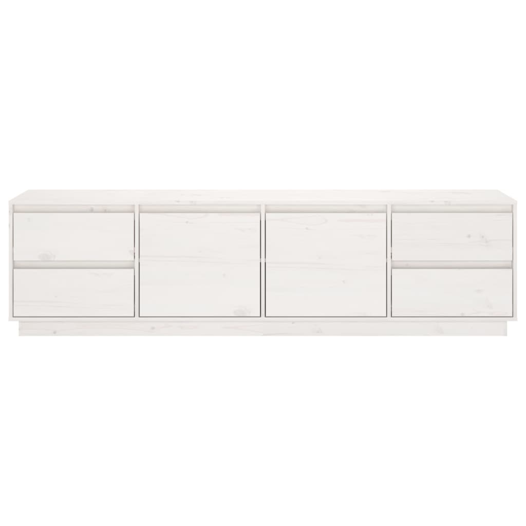 Mobile Porta TV Bianco 176x37x47,5 cm in Legno Massello di Pino 814320