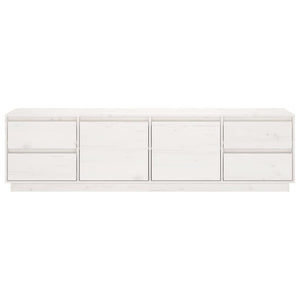 Mobile Porta TV Bianco 176x37x47,5 cm in Legno Massello di Pino 814320