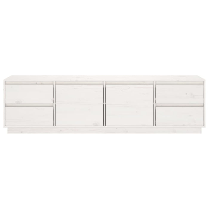 Mobile Porta TV Bianco 176x37x47,5 cm in Legno Massello di Pino 814320