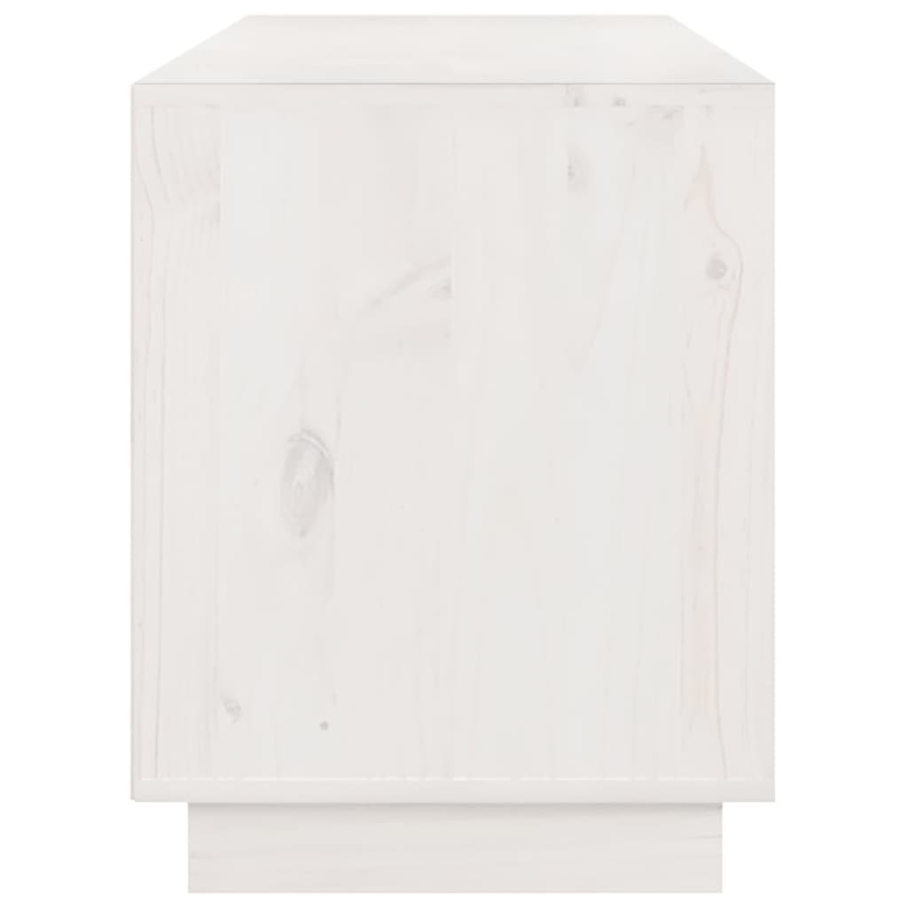 Mobile Porta TV Bianco 176x37x47,5 cm in Legno Massello di Pino 814320