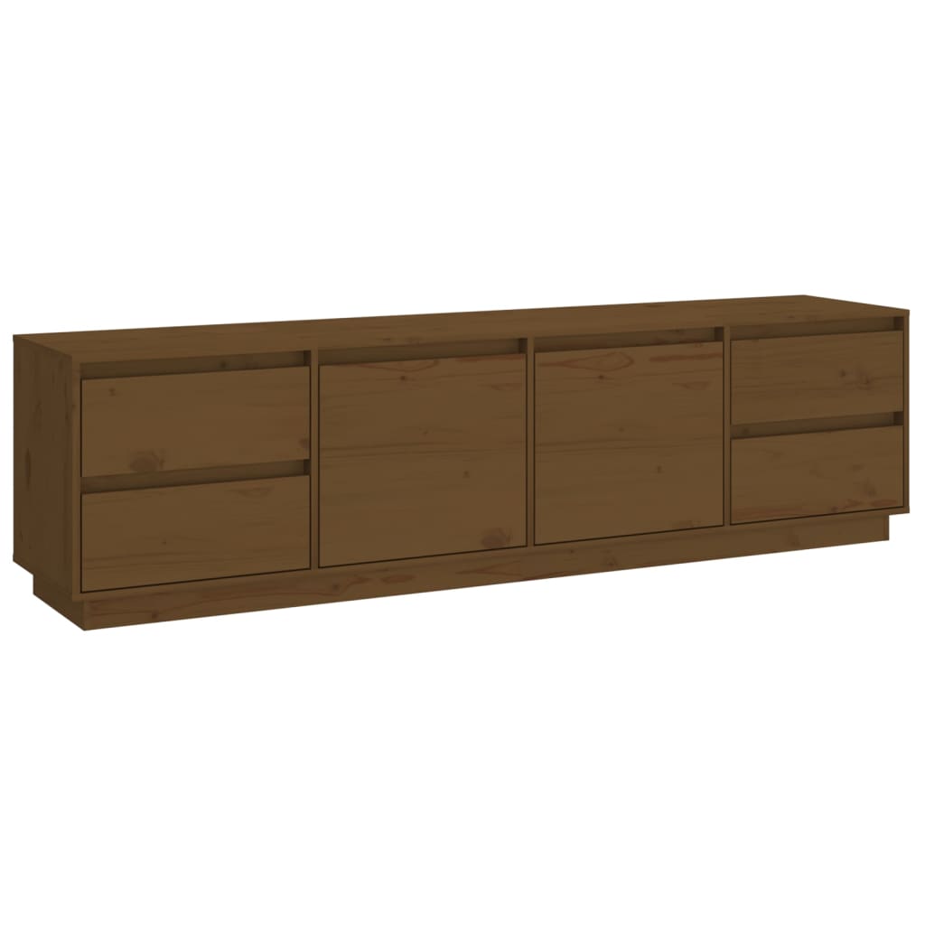 Mobile Porta TV-Mobile per TV-Credenza TV ambra 176x37x47,5 cm in Legno Massello di Pino