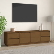 Mobile Porta TV-Mobile per TV-Credenza TV ambra 176x37x47,5 cm in Legno Massello di Pino