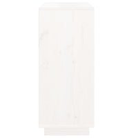 Credenza Bianca 70x34x80 cm in Legno Massello di Pino