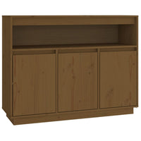 Credenza Marrone ambra 104,5x34x80 cm in Legno Massello di Pino 814392
