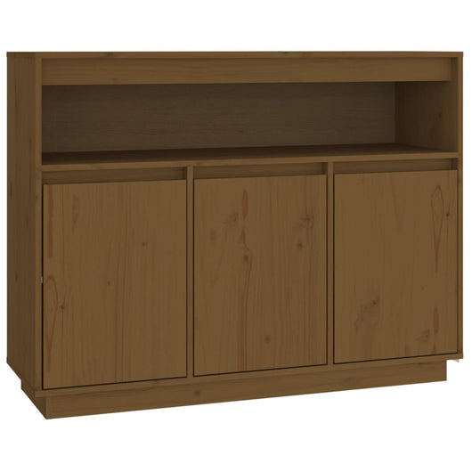 Credenza Marrone ambra 104,5x34x80 cm in Legno Massello di Pino 814392