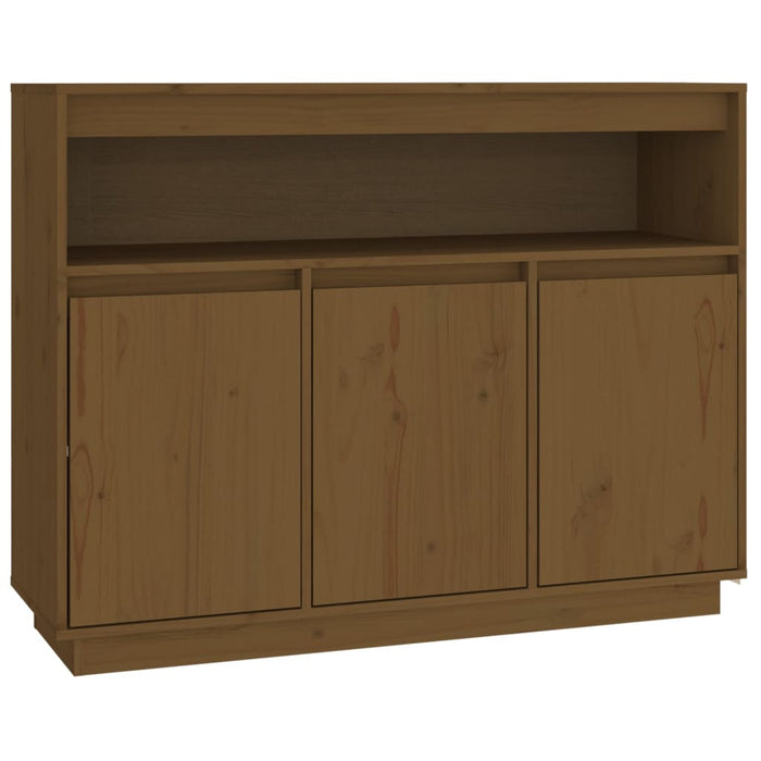 Credenza Marrone ambra 104,5x34x80 cm in Legno Massello di Pino 814392