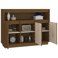 Credenza Marrone ambra 104,5x34x80 cm in Legno Massello di Pino 814392