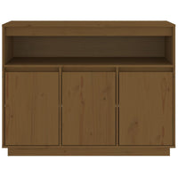 Credenza Marrone ambra 104,5x34x80 cm in Legno Massello di Pino 814392