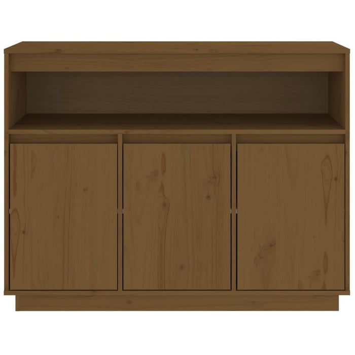 Credenza Marrone ambra 104,5x34x80 cm in Legno Massello di Pino 814392