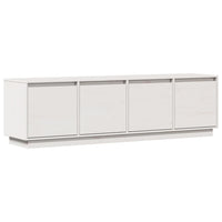 Mobile Porta TV Bianco 156x37x45 cm in Legno Massello di Pino 814395