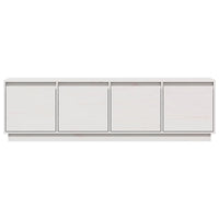 Mobile Porta TV Bianco 156x37x45 cm in Legno Massello di Pino 814395