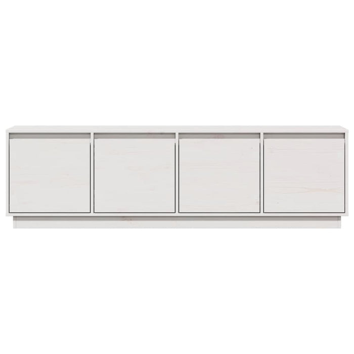 Mobile Porta TV Bianco 156x37x45 cm in Legno Massello di Pino 814395