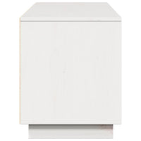 Mobile Porta TV Bianco 156x37x45 cm in Legno Massello di Pino 814395