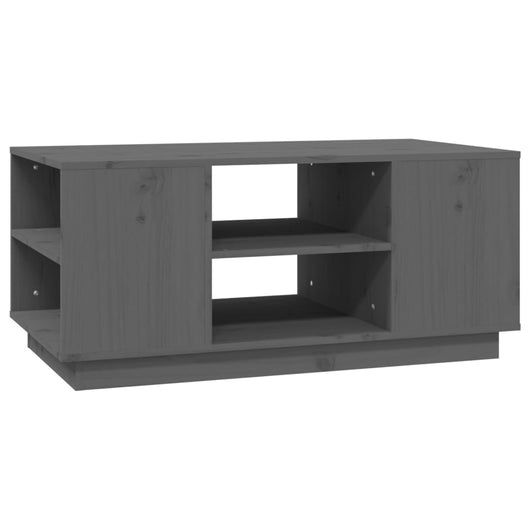 Tavolino da Salotto-Tavolino da soggiorno Grigio 90x49x40,5 cm Legno Massello di Pino