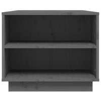 Tavolino da Salotto Grigio 90x49x40,5 cm Legno Massello di Pino