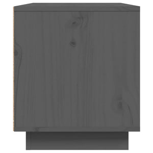Mobile Porta TV Grigio 80x35x40,5 cm in Legno Massello di Pino 814406