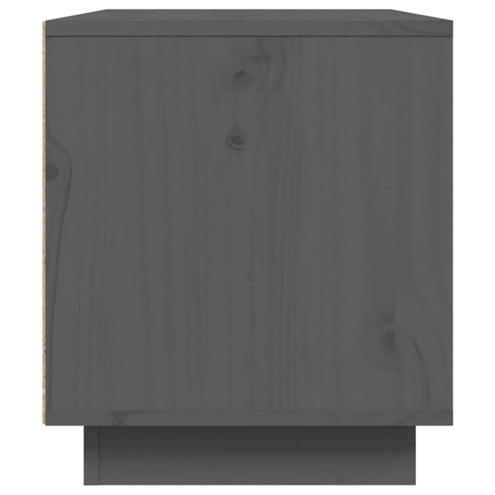 Mobile Porta TV Grigio 80x35x40,5 cm in Legno Massello di Pino 814406