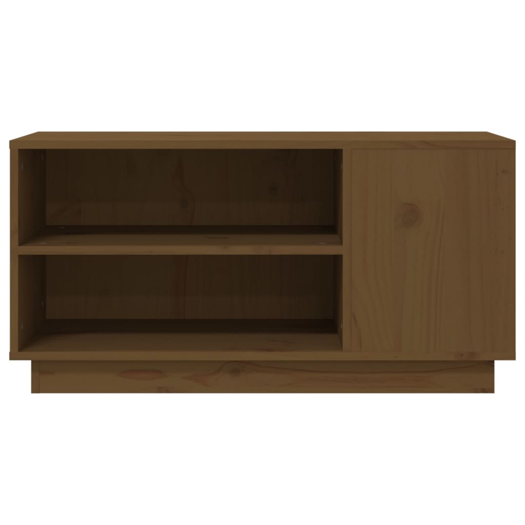 Mobile Porta TV-Mobile per TV-Credenza TV ambra 80x35x40,5 cm in Legno Massello di Pino 194192