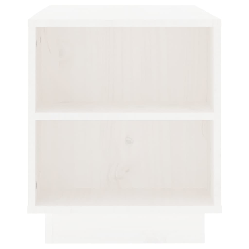 Mobile Porta TV-Mobile per TV-Credenza TV Bianco 110x35x40,5 cm in Legno Massello di Pino