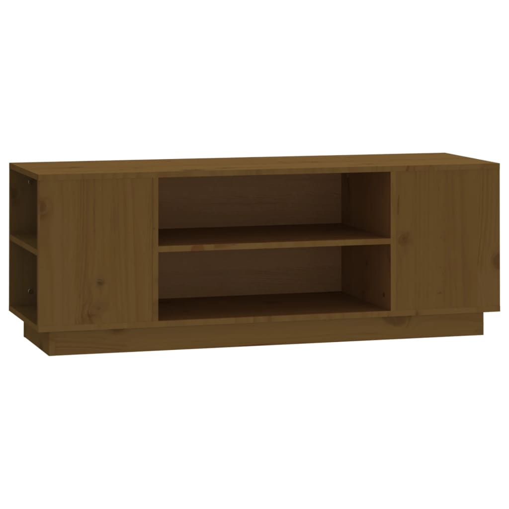 Mobile Porta TV-Mobile per TV-Credenza TV ambra 110x35x40,5 cm in Legno Massello di Pino 564422