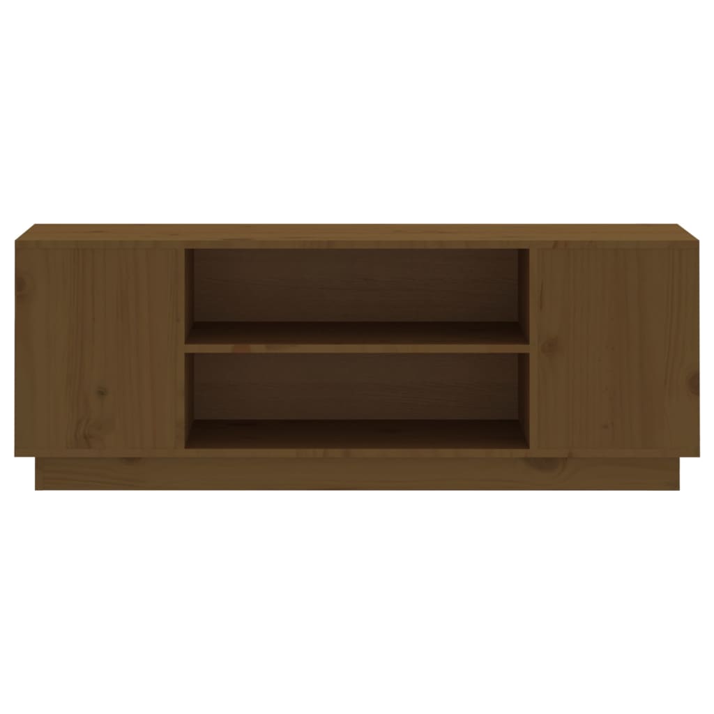 Mobile Porta TV-Mobile per TV-Credenza TV ambra 110x35x40,5 cm in Legno Massello di Pino 564422