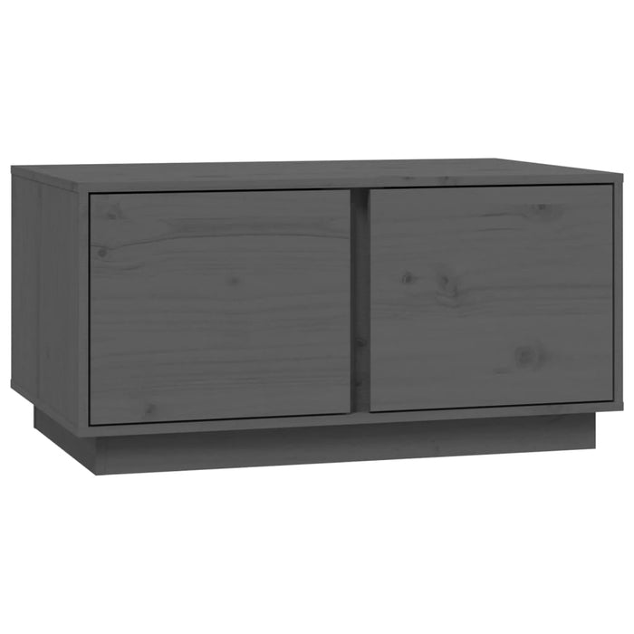 Tavolino da Salotto Grigio 80x50x40 cm Legno Massello di Pino 814421