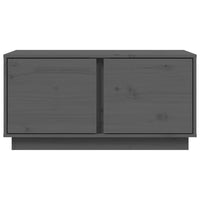 Tavolino da Salotto Grigio 80x50x40 cm Legno Massello di Pino 814421