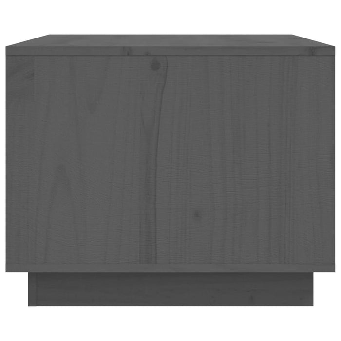 Tavolino da Salotto Grigio 80x50x40 cm Legno Massello di Pino 814421