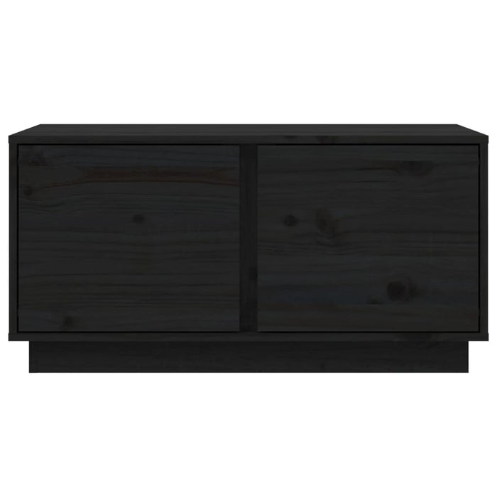 Tavolino da Salotto Nero 80x50x40 cm Legno Massello di Pino cod mxl 26542