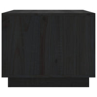 Tavolino da Salotto Nero 80x50x40 cm Legno Massello di Pino cod mxl 26542